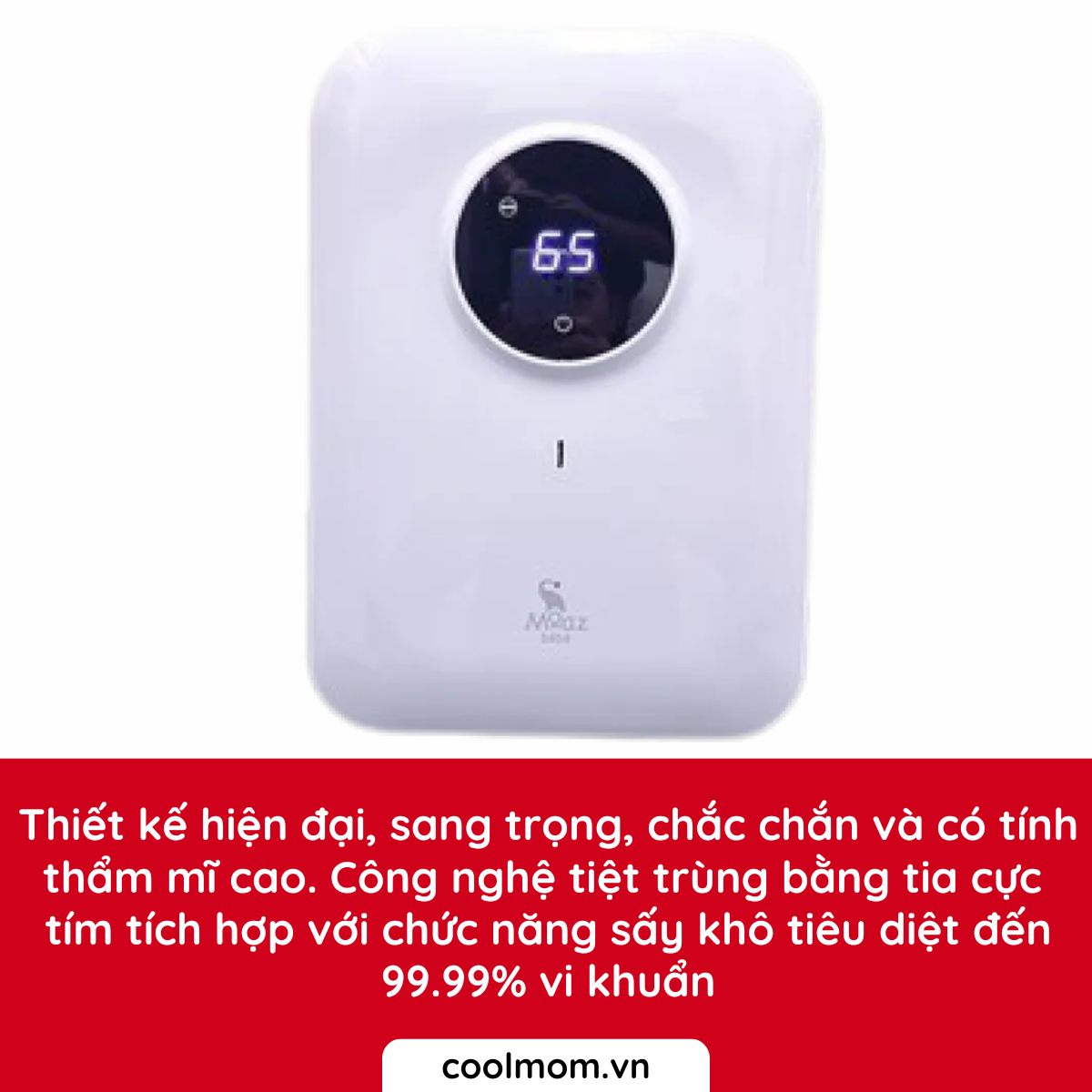 Máy tiệt trùng sấy khô Moaz BéBé UV và bảo quản bình sữa MB-023