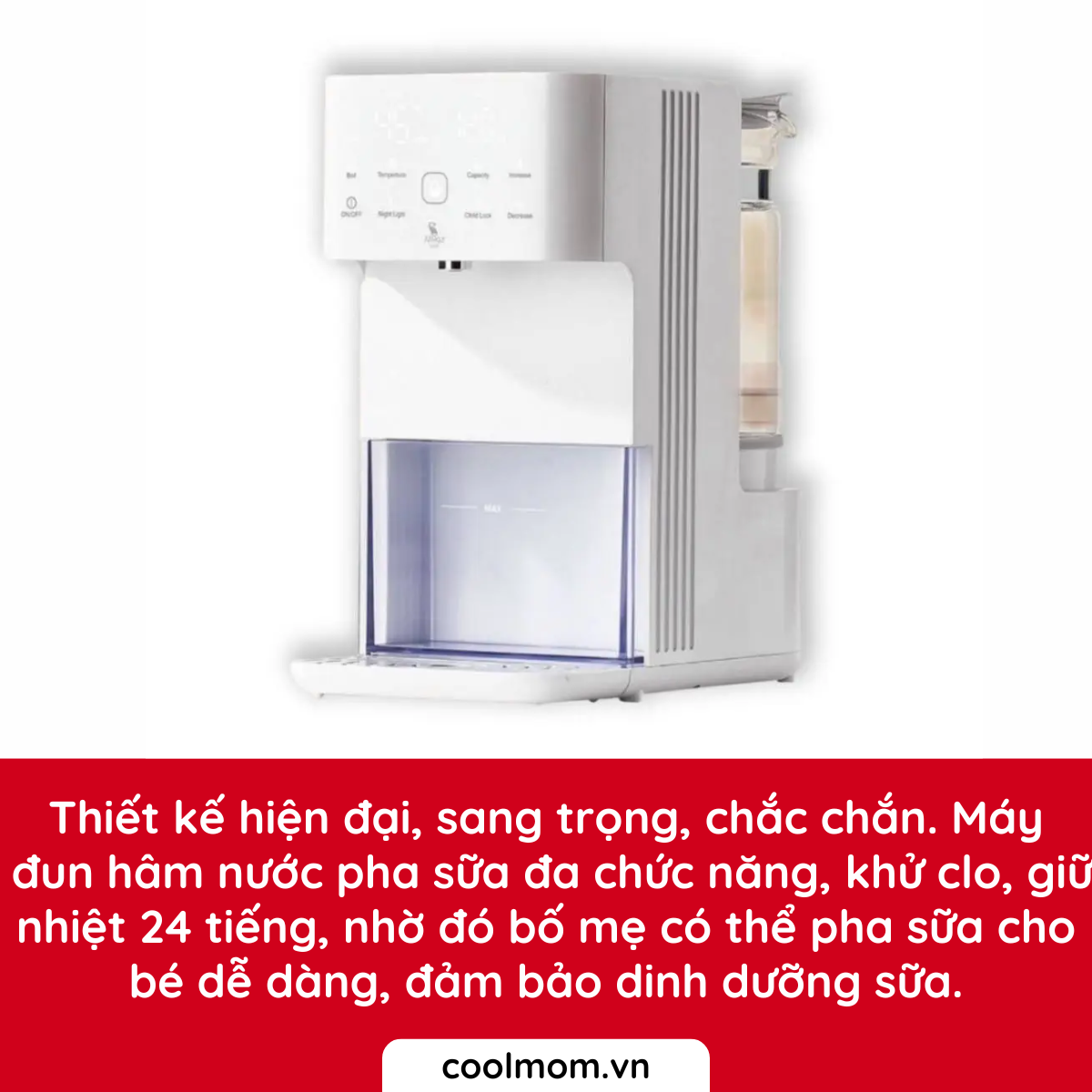 Bình thủy điện giữ nhiệt thông minh Moaz BéBé MB-071