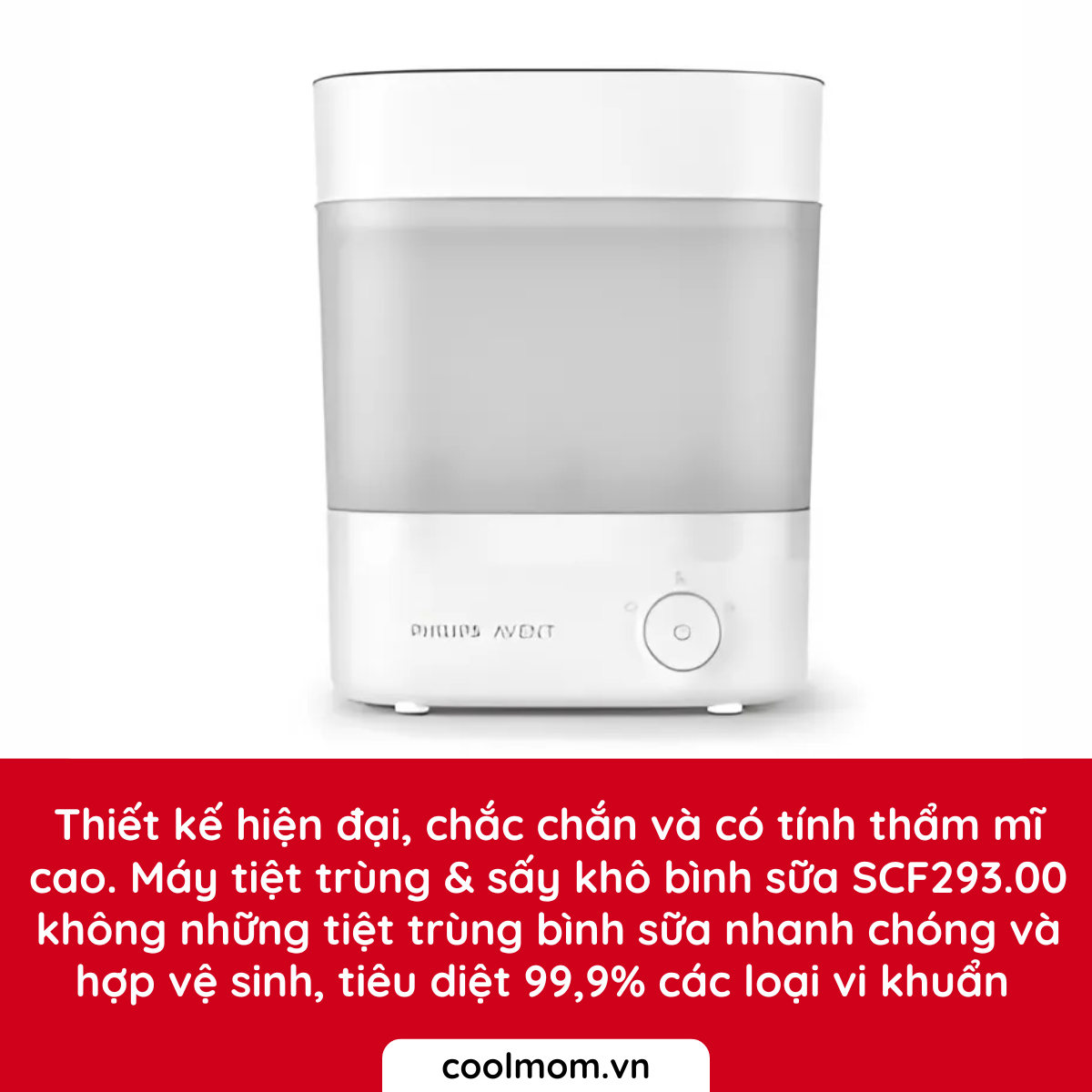 Máy tiệt trùng và sấy khô bình sữa Philips Avent 3 in 1 SCF293.00