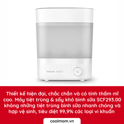 Máy tiệt trùng và sấy khô bình sữa Philips Avent 3 in 1 SCF293.00