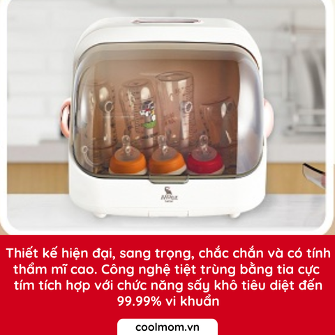 Máy tiệt trùng sấy khô Moaz BéBé UVC úp bình sữa MB-044
