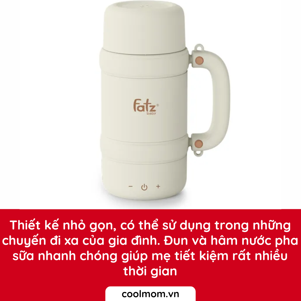 Bình đun và hâm nước pha sữa di động Fatzbaby Mini Smart 4 FB3623FD