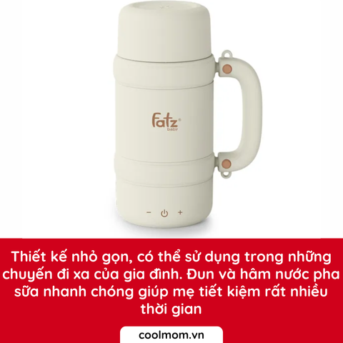 Bình đun và hâm nước pha sữa di động Fatzbaby Mini Smart 4 FB3623FD