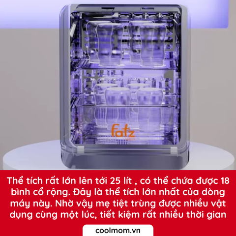 Máy tiệt trùng bình sữa Fatzbaby UVC KING 2 PLUS FB4725BT