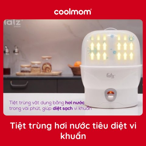 Máy tiệt trùng bình sữa Fatzbaby STEAM 1 FB4019SL