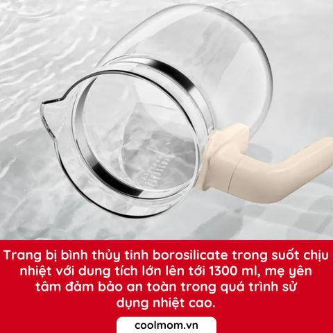 Máy đun và hâm nước pha sữa thủy tinh Fatzbaby HIQUICK 2 FB3703HB