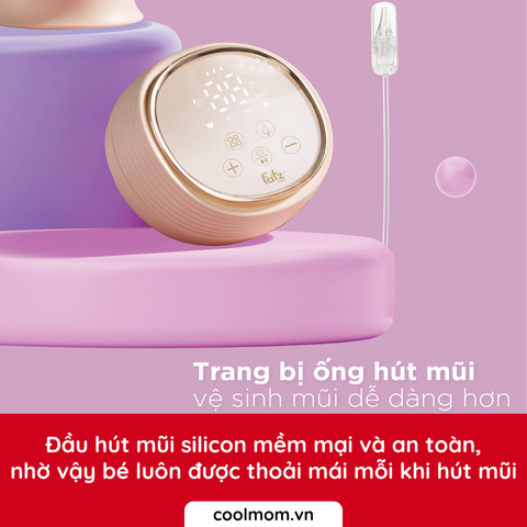 Máy hút sữa điện đôi và hút mũi Fatzbaby RESONANCE 8 FB1298BT