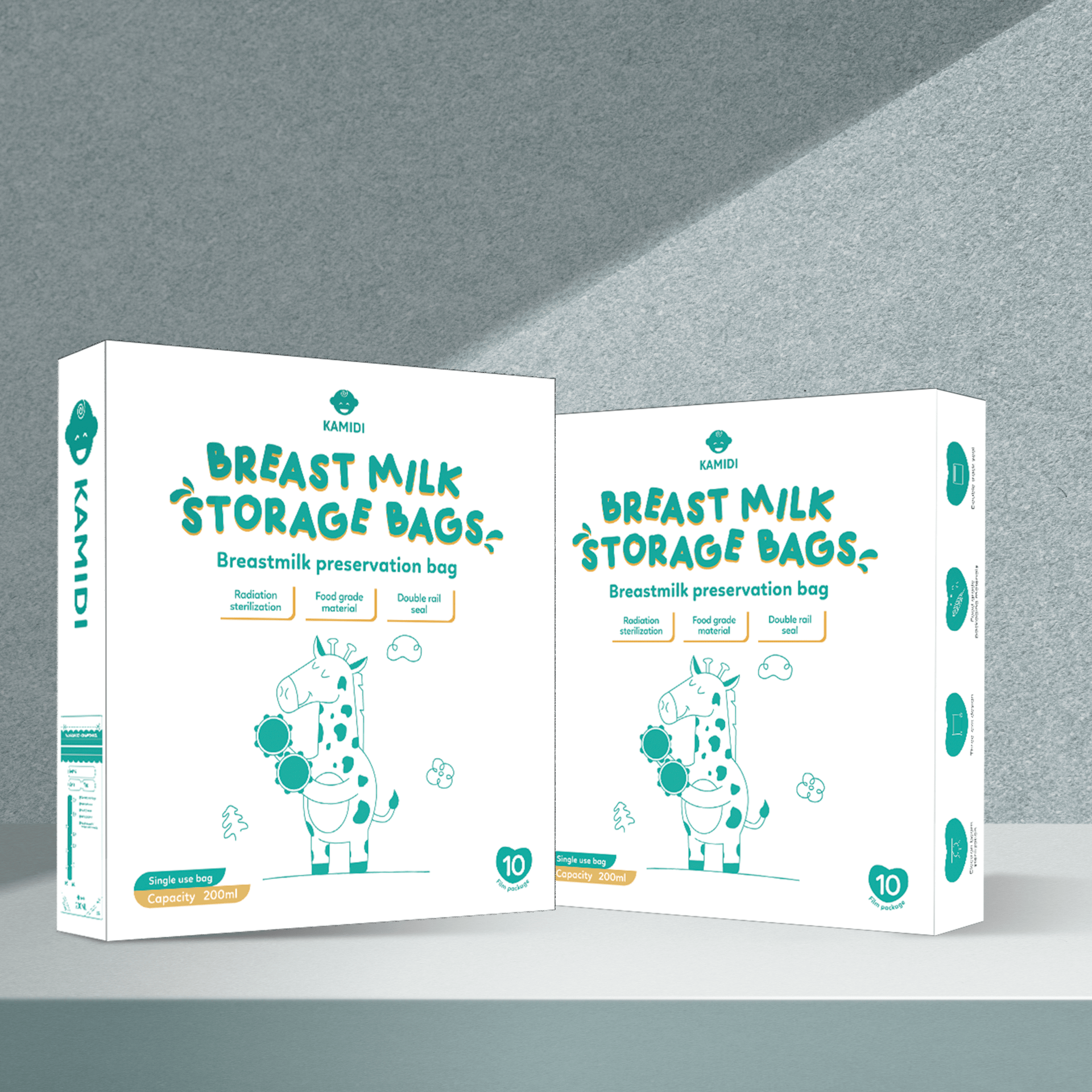 Túi trữ sữa Kamidi (hộp 50 túi dung tích 200ml)