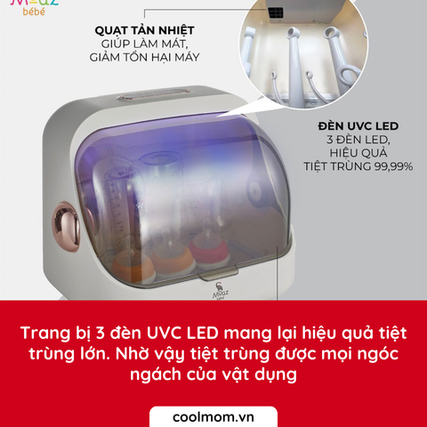 Máy tiệt trùng sấy khô Moaz BéBé UVC úp bình sữa MB-044