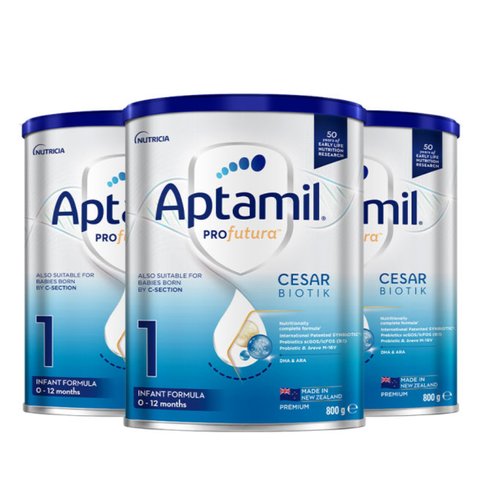 Combo 3 Sữa bột Aptamil Profutura Kid Cesarbiotik New Zealand hộp thiếc số 3 (800g) cho bé từ 24 tháng tuổi