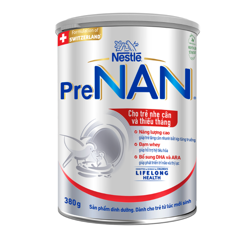 Sữa Bột dinh dưỡng Nestlé PreNAN 380gr - Công thức đặc biệt dành cho trẻ nhẹ cân và thiếu tháng nhập khẩu từ Hà Lan