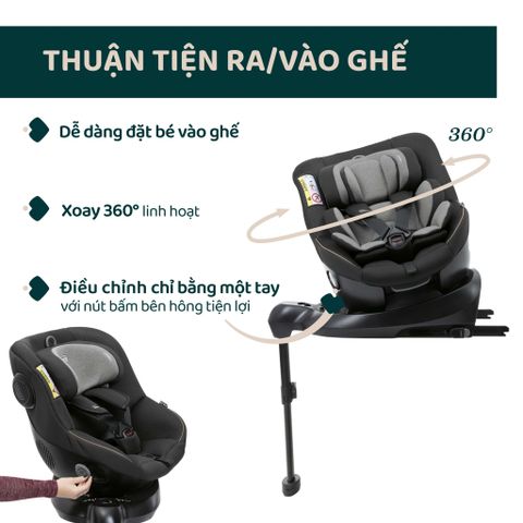 Ghế ô tô Chicco Seat 105 xoay 360˚ ISOFIX