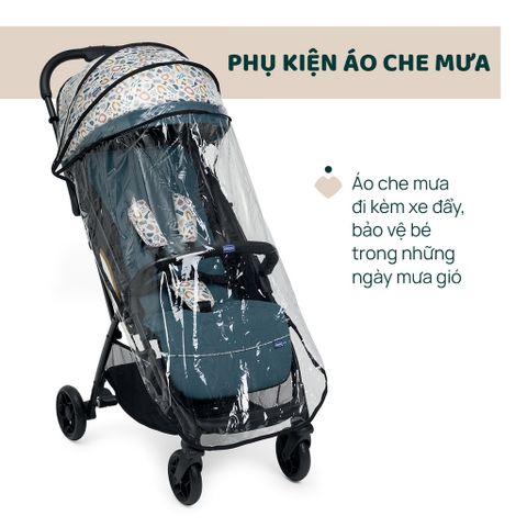 Xe đẩy cho bé Chicco Glee (1 chiều - Màu xanh có hoạ tiết)