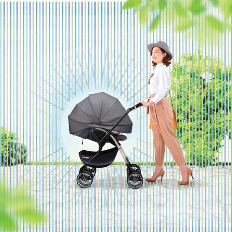 Xe đẩy cho bé Combi Umbretta (2 chiều - Màu Nâu Kaki)