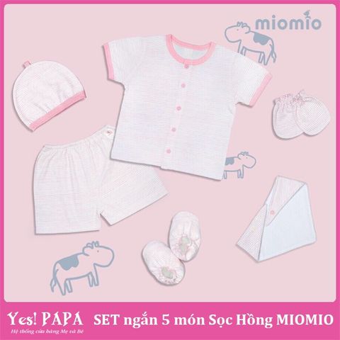 SET sơ sinh ngắn tay mỏng 5 món MIOMIO