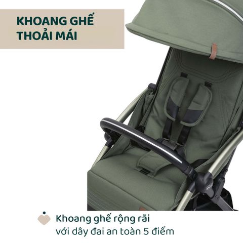 Xe đẩy cho bé Chicco Goody Xplus (1 chiều - Màu Xanh ánh rêu)