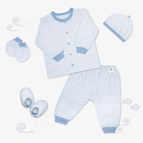 SET sơ sinh dài tay mỏng 5 món MIOMIO