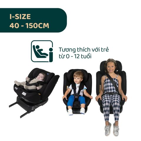 Ghế ô tô Chicco Unico Evo Classic xoay 360˚ ISOFIX - Màu Đen