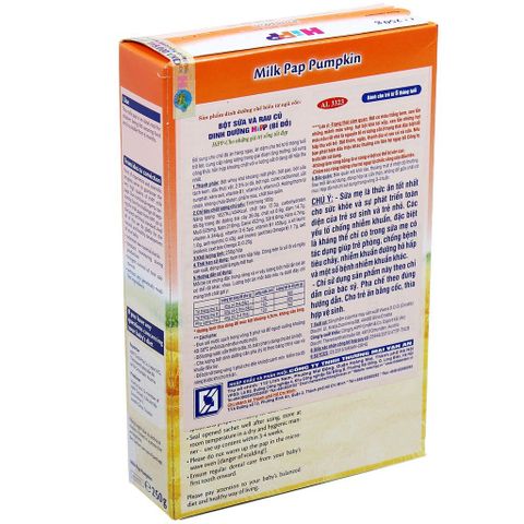 Bột ăn dặm HiPP 250g dinh dưỡng sữa và rau củ (Bí đỏ)
