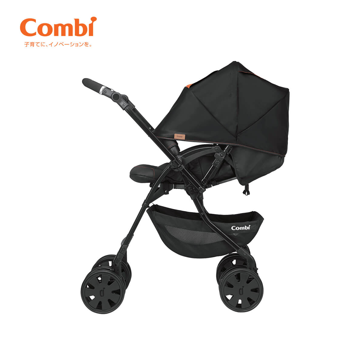 Xe đẩy cho bé Combi CrossGo (2 chiều - Màu Đen Cam)