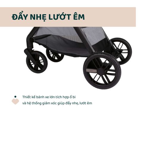 Xe đẩy cho bé Chicco gấp gọn tự động Bellagio (2 chiều - Màu ghi đá)