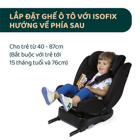 Ghế ô tô Chicco Unico Evo Classic xoay 360˚ ISOFIX - Màu Đen