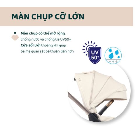 Xe đẩy cho bé Chicco gấp gọn tự động Bellagio (2 chiều- Màu be ánh kim)