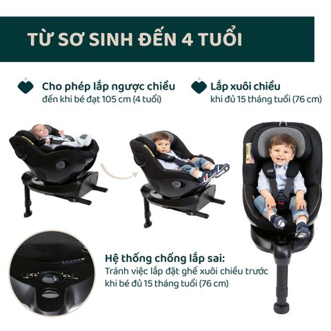 Ghế ô tô Chicco Seat 105 xoay 360˚ ISOFIX