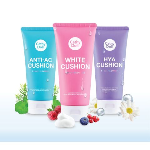 Sữa rửa mặt tạo bọt dưỡng ẩm da Cathy Doll Hya Cushion Facial Foam Cleanser 120ml