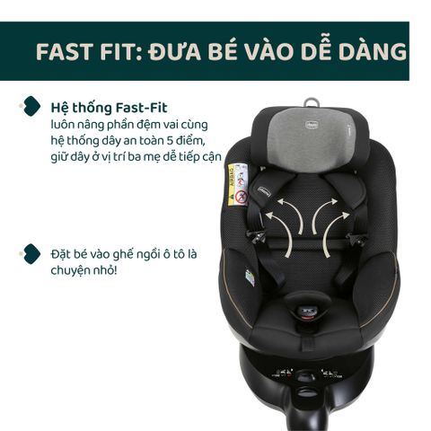 Ghế ô tô Chicco Seat 105 xoay 360˚ ISOFIX