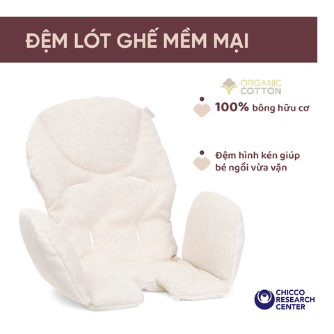 Ghế ăn Chicco Polly Armonia đa năng 3 trong 1 - Màu nâu