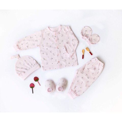 SET sơ sinh dài tay mỏng 5 món MIOMIO