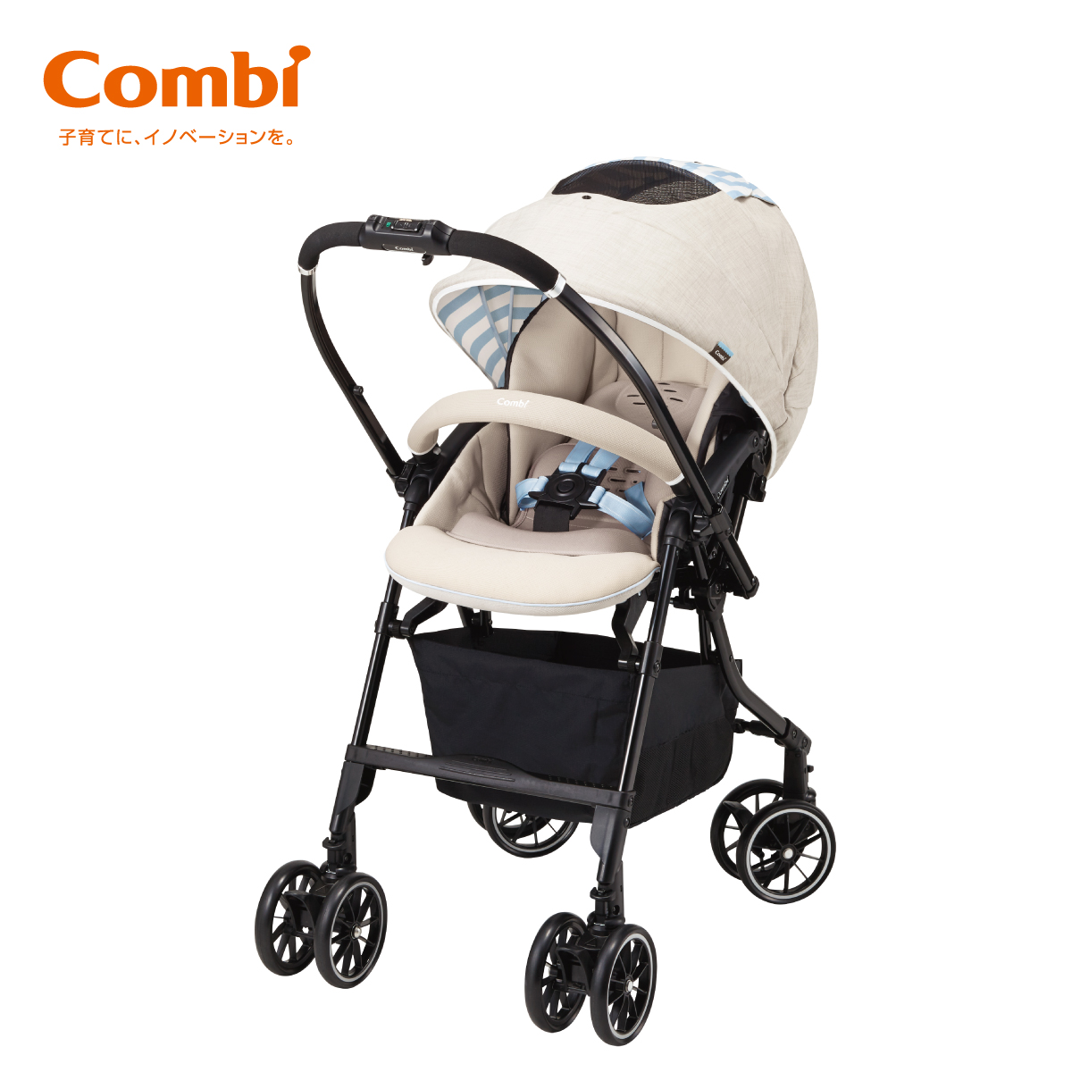 Xe đẩy cho bé Combi Mechacal Handy (2 chiều - Màu Xanh Marine)