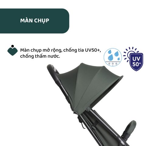 Xe đẩy cho bé Chicco Urbino (1 chiều - Màu xanh rừng thông)