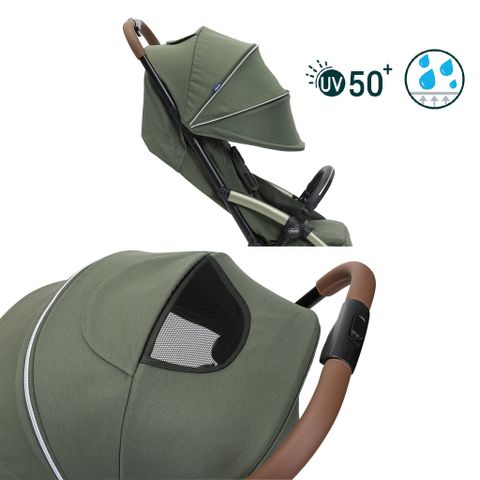 Xe đẩy cho bé Chicco Goody Xplus (1 chiều - Màu Xanh ánh rêu)