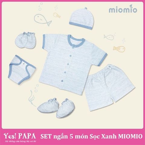 SET sơ sinh ngắn tay mỏng 5 món MIOMIO