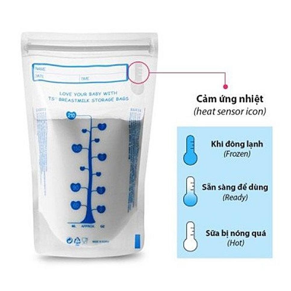 Túi trữ sữa Unimom Compact hộp 60 túi dung tích 210ml