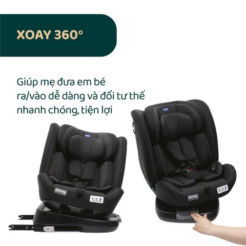 Ghế ô tô Chicco Unico Evo Classic xoay 360˚ ISOFIX - Màu Đen