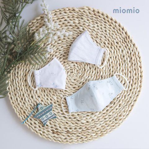 Khẩu trang vải Miomio 100% cotton mềm mại, thấm hút tốt