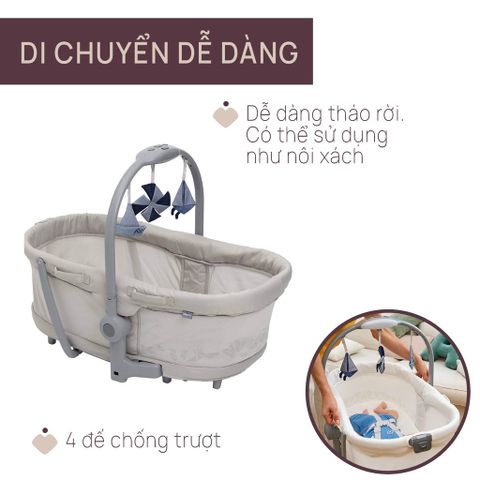 Ghế nôi di động Chicco Baby hug Pro màu be