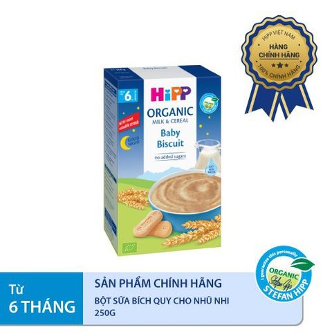 Bột ăn dặm HiPP 250g chúc ngủ ngon dinh dưỡng sữa bích quy