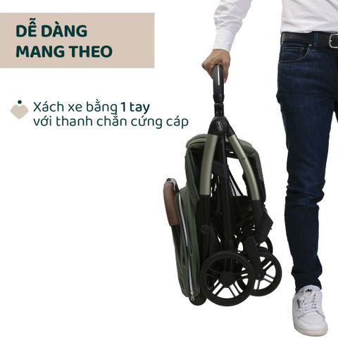 Xe đẩy cho bé Chicco Goody Xplus (1 chiều - Màu Xanh ánh rêu)