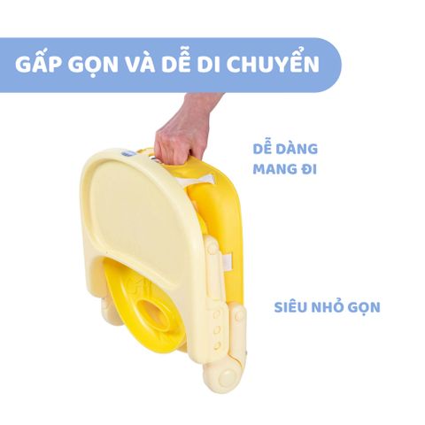 Ghế ăn dặm gấp gọn Chicco Pocket Snack Vàng chanh