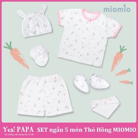 SET sơ sinh ngắn tay mỏng 5 món MIOMIO