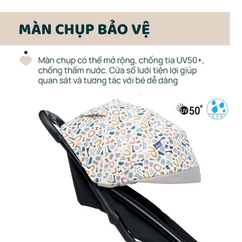 Xe đẩy cho bé Chicco Glee (1 chiều - Màu be)