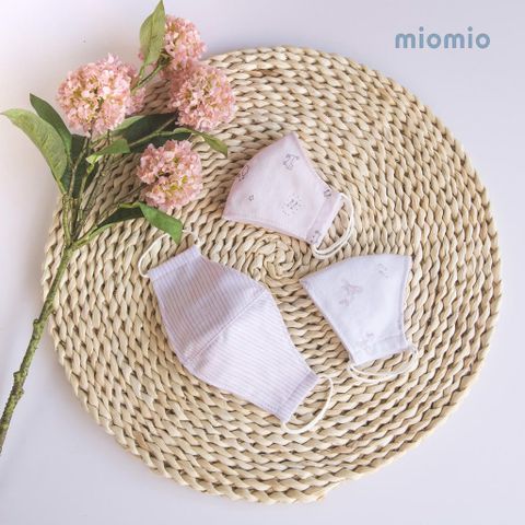 Khẩu trang vải Miomio 100% cotton mềm mại, thấm hút tốt