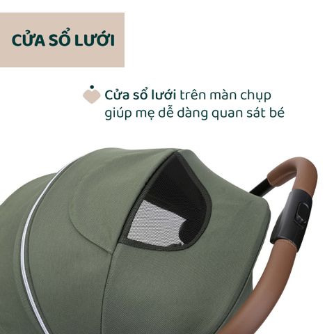 Xe đẩy cho bé Chicco Goody Xplus (1 chiều - Màu Xanh ánh rêu)