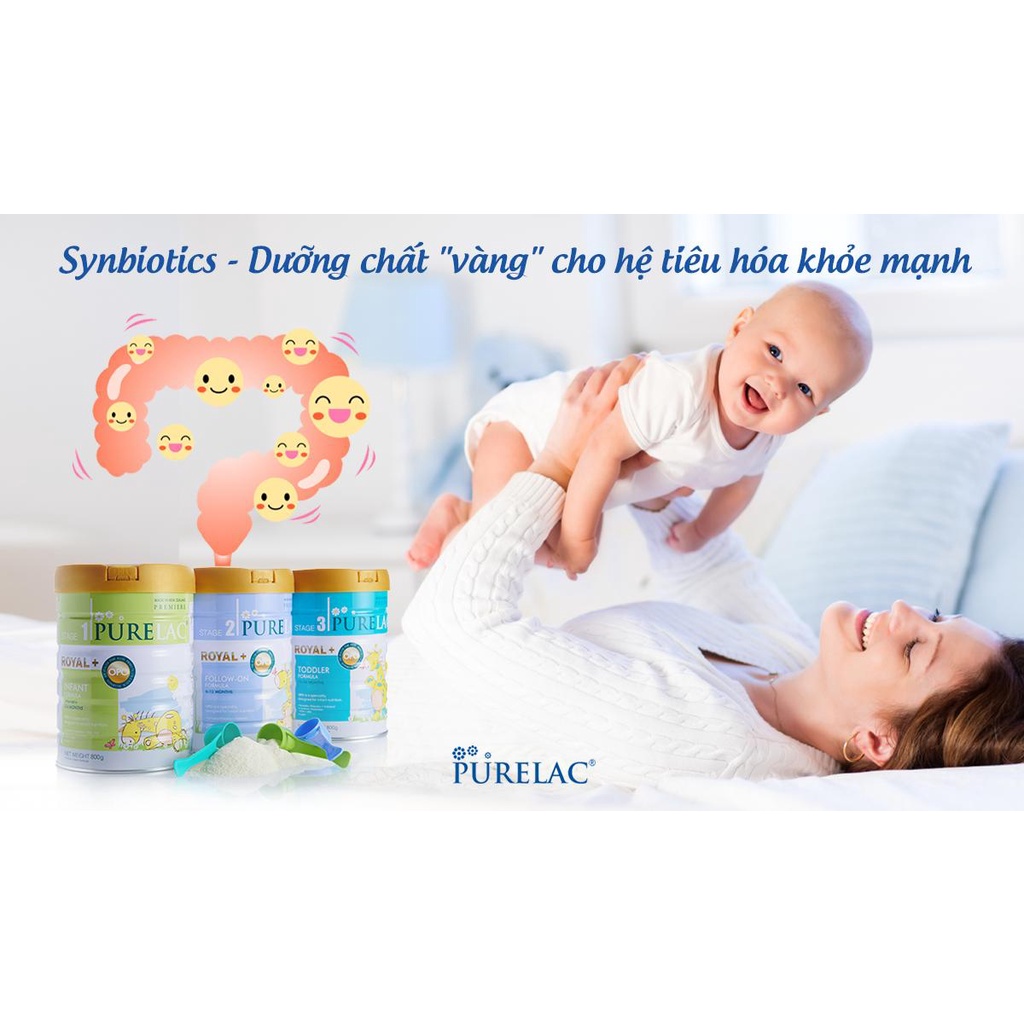 Sữa bột dinh dưỡng PureLac Royal Plus Stage 3 cho trẻ từ 12-36 tháng tuổi 800G