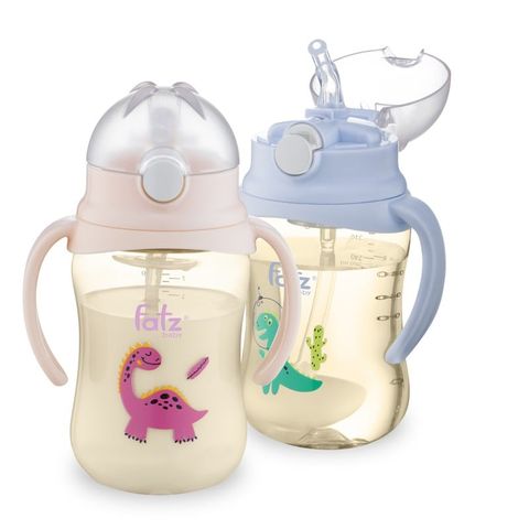 Bình tập uống Fatzbaby bật hút 2 tay cầm với phao 360 độ TRITAN 250ml FB0250N