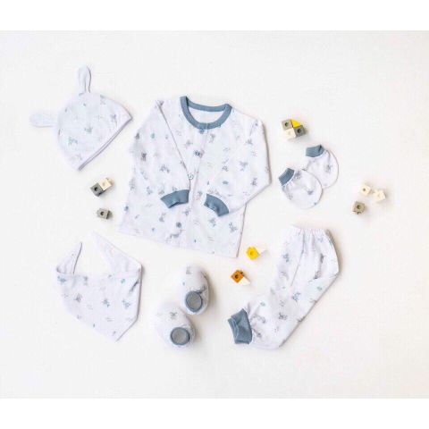 SET sơ sinh dài tay mỏng 5 món MIOMIO